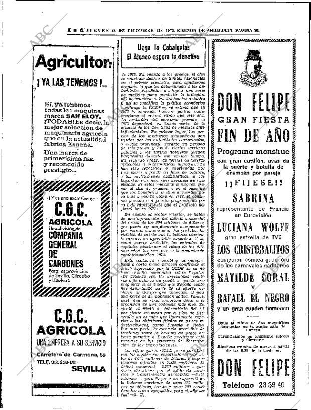 ABC SEVILLA 28-12-1972 página 90