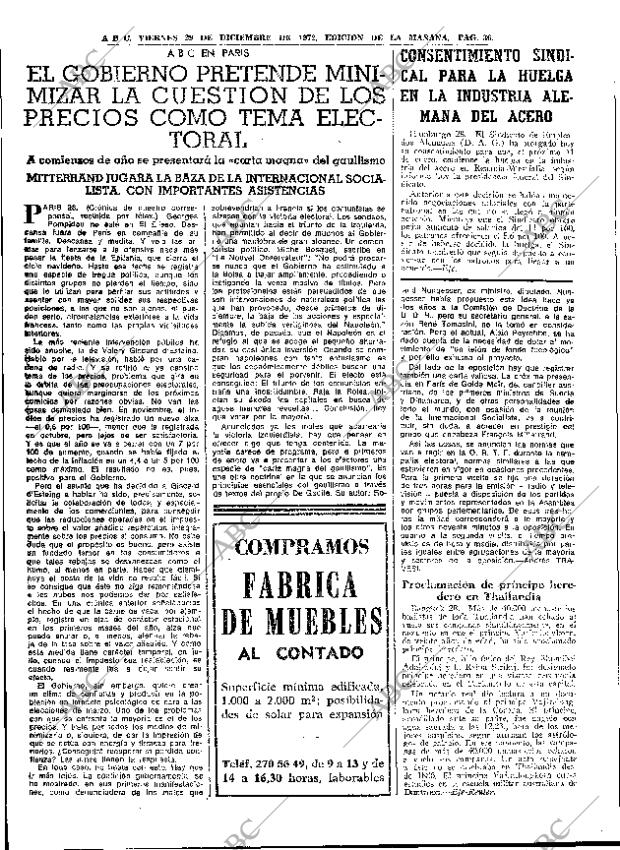 ABC MADRID 29-12-1972 página 36