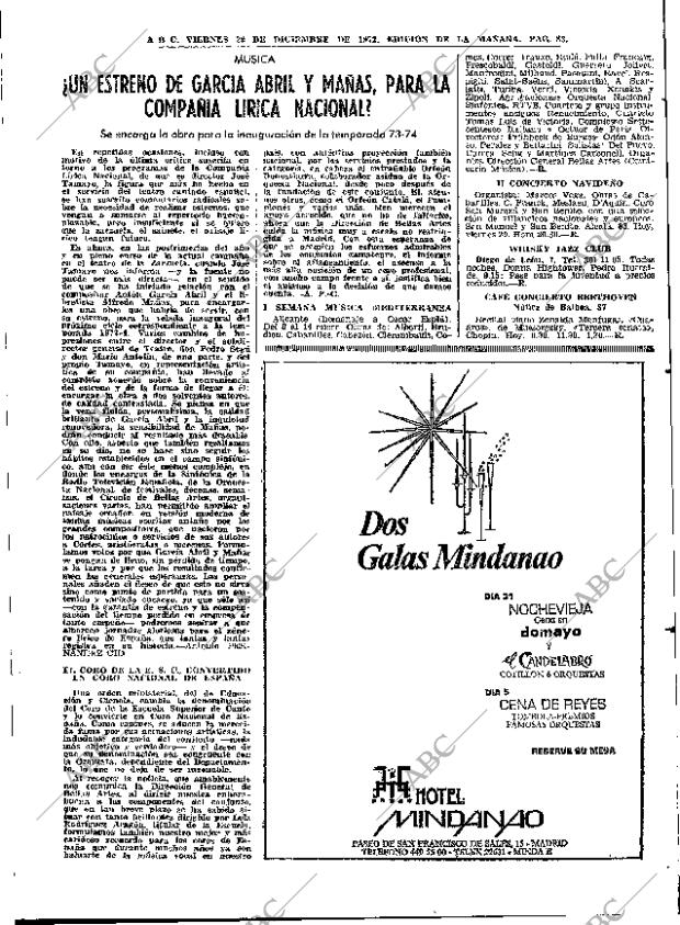 ABC MADRID 29-12-1972 página 83