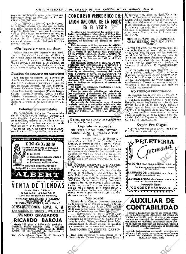 ABC MADRID 05-01-1973 página 43