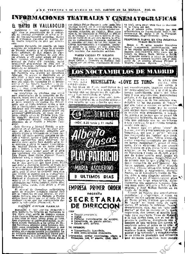ABC MADRID 05-01-1973 página 69