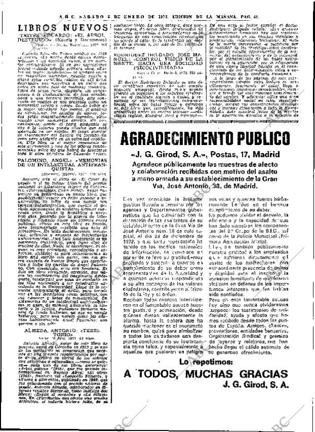 ABC MADRID 06-01-1973 página 41