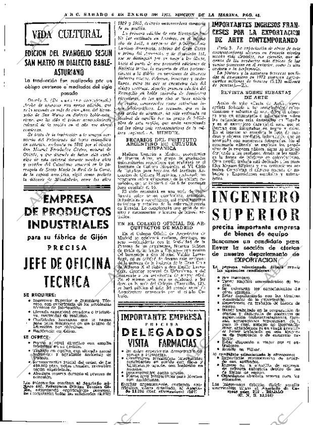 ABC MADRID 06-01-1973 página 43