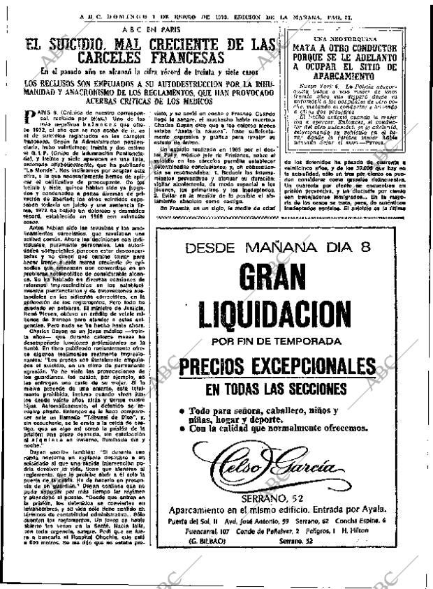 ABC MADRID 07-01-1973 página 27