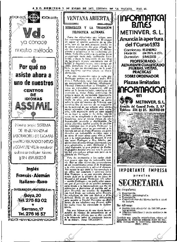 ABC MADRID 07-01-1973 página 46