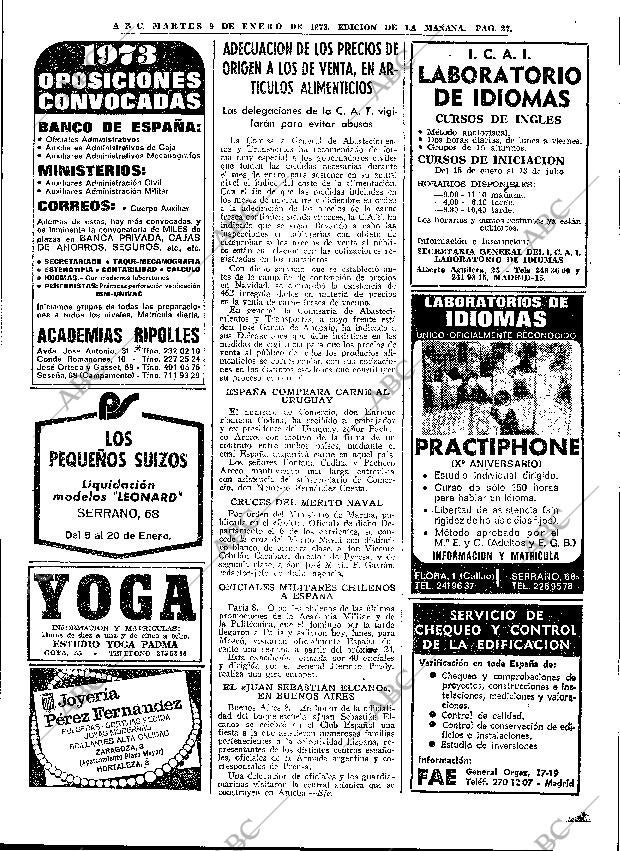 ABC MADRID 09-01-1973 página 27