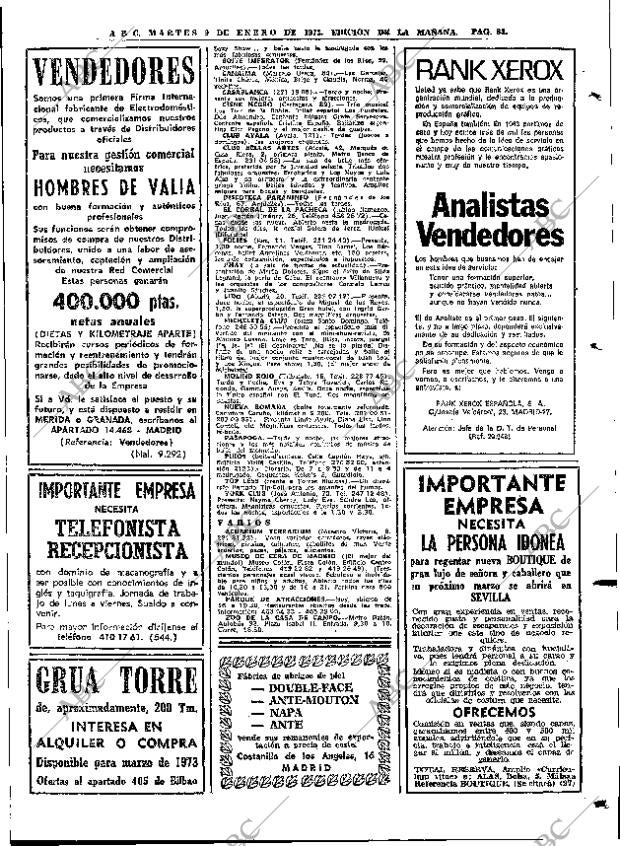 ABC MADRID 09-01-1973 página 85