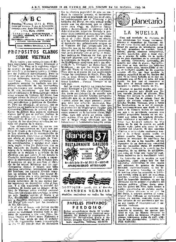 ABC MADRID 10-01-1973 página 16