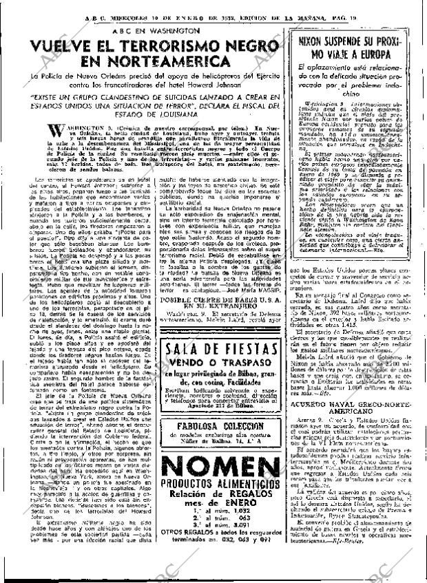 ABC MADRID 10-01-1973 página 19