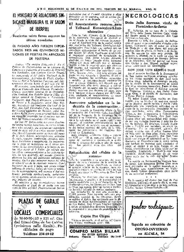 ABC MADRID 10-01-1973 página 47