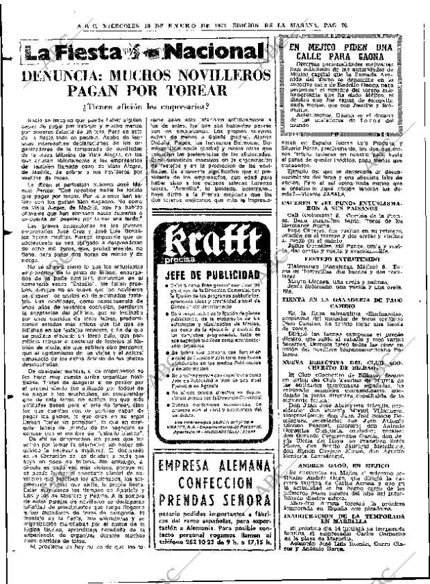 ABC MADRID 10-01-1973 página 70