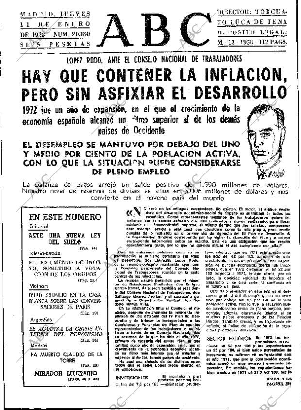 ABC MADRID 11-01-1973 página 13