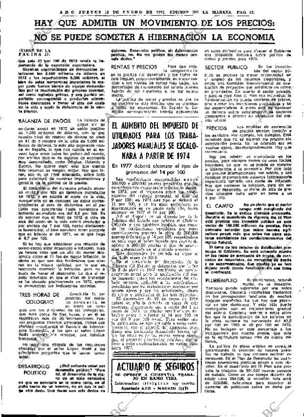 ABC MADRID 11-01-1973 página 15