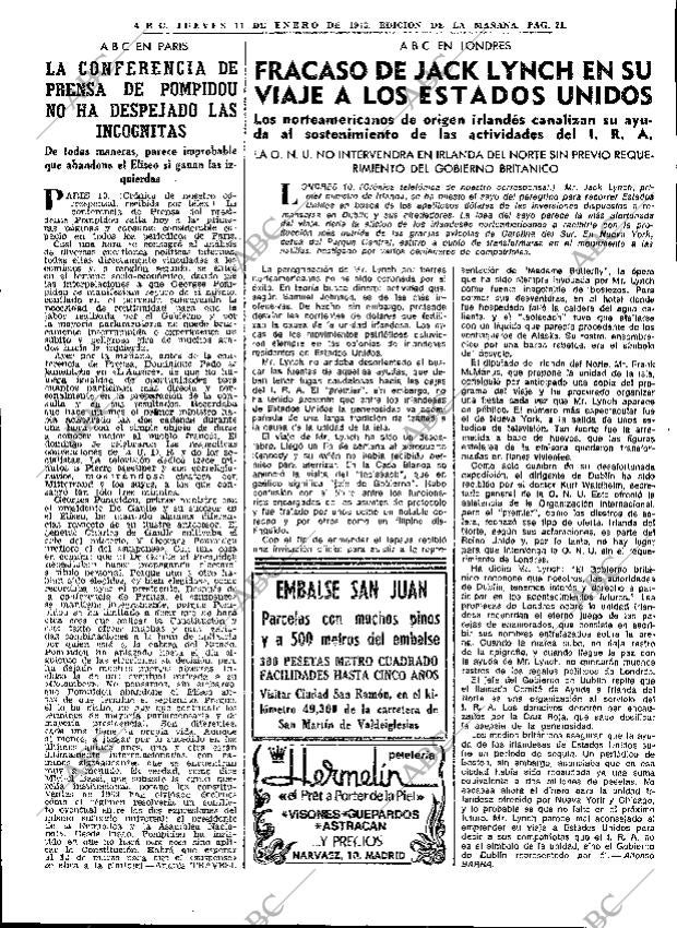 ABC MADRID 11-01-1973 página 21