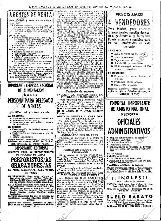 ABC MADRID 11-01-1973 página 40