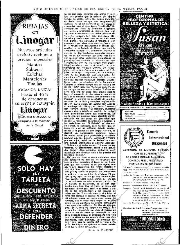 ABC MADRID 11-01-1973 página 48