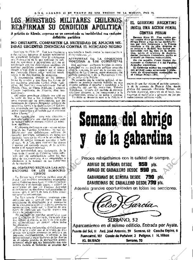 ABC MADRID 13-01-1973 página 31