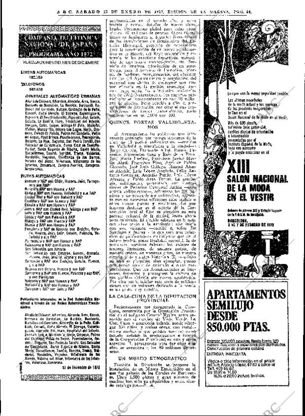ABC MADRID 13-01-1973 página 44