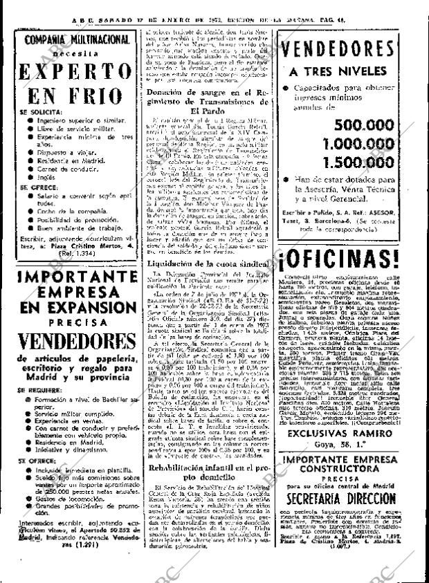 ABC MADRID 13-01-1973 página 48