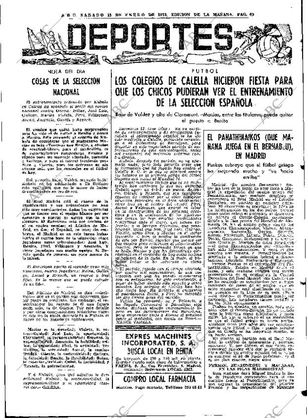 ABC MADRID 13-01-1973 página 69