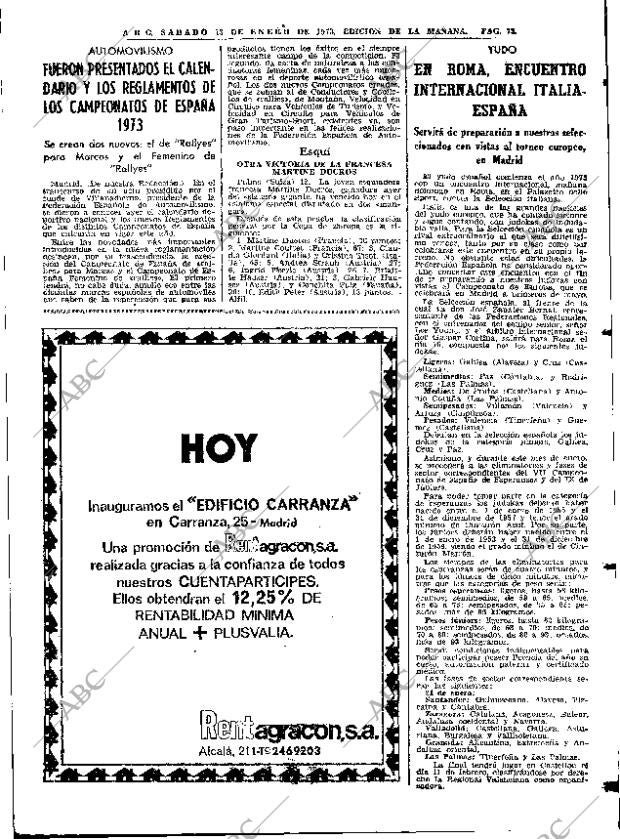 ABC MADRID 13-01-1973 página 73