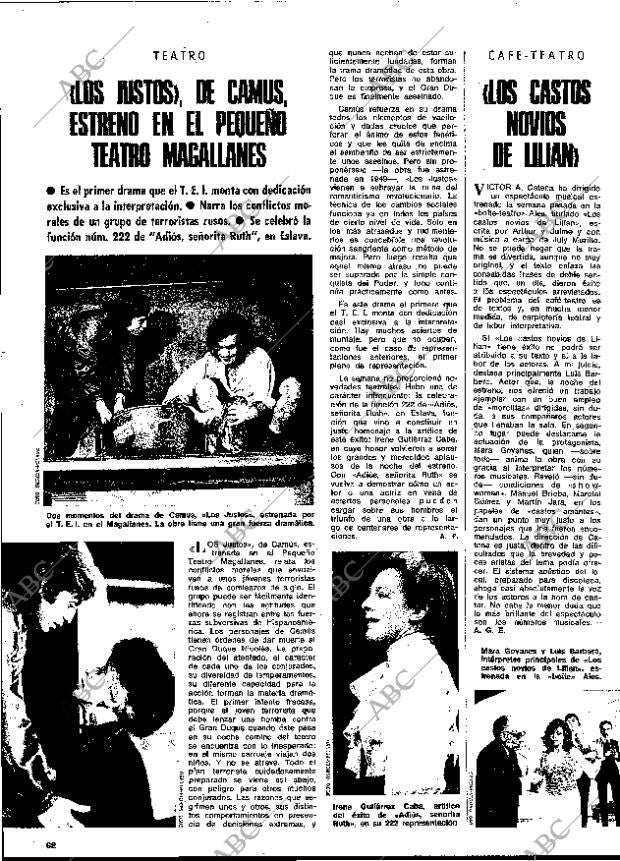 BLANCO Y NEGRO MADRID 13-01-1973 página 62