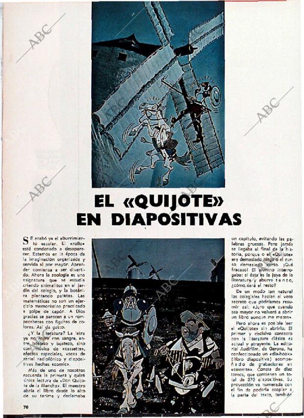 BLANCO Y NEGRO MADRID 13-01-1973 página 70