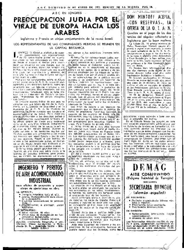 ABC MADRID 14-01-1973 página 19