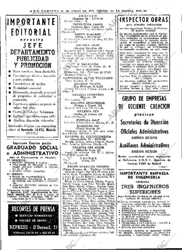 ABC MADRID 14-01-1973 página 54