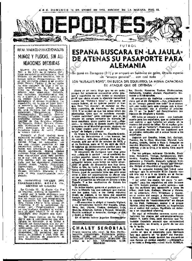 ABC MADRID 14-01-1973 página 65