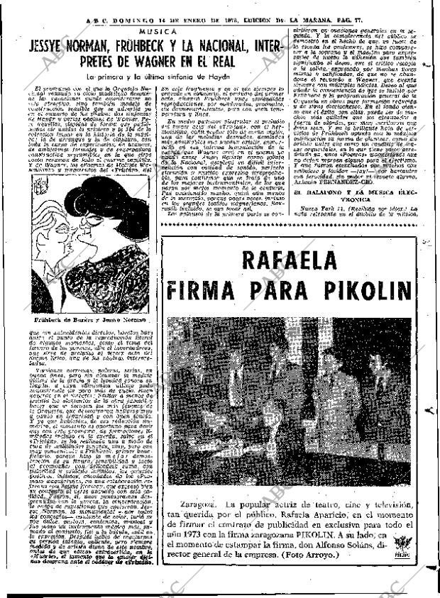 ABC MADRID 14-01-1973 página 77