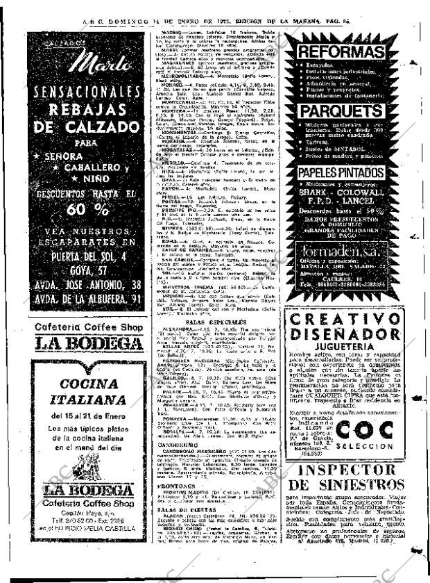 ABC MADRID 14-01-1973 página 85