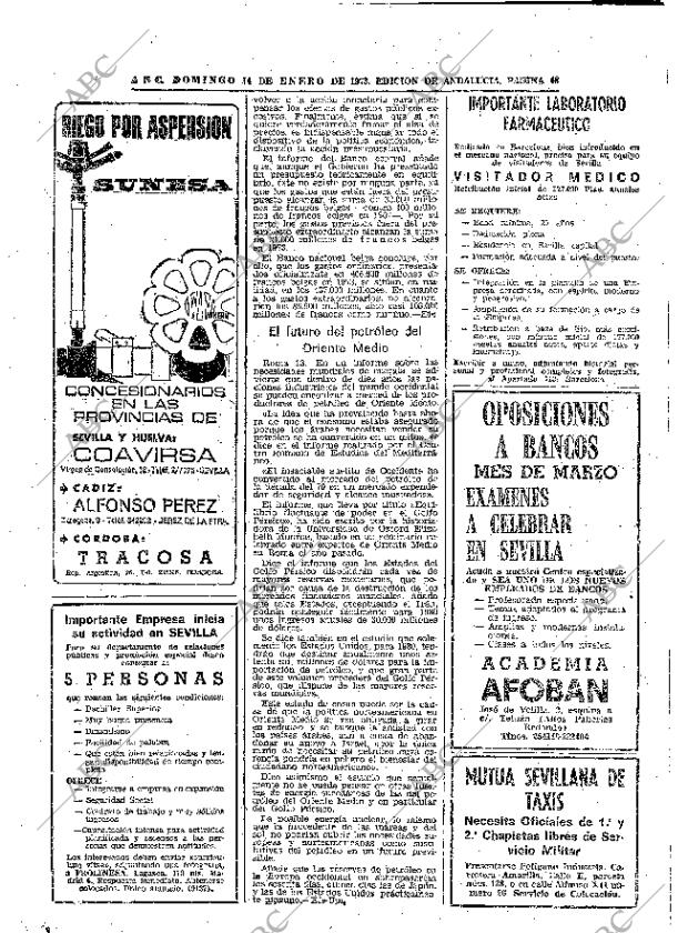 ABC SEVILLA 14-01-1973 página 46