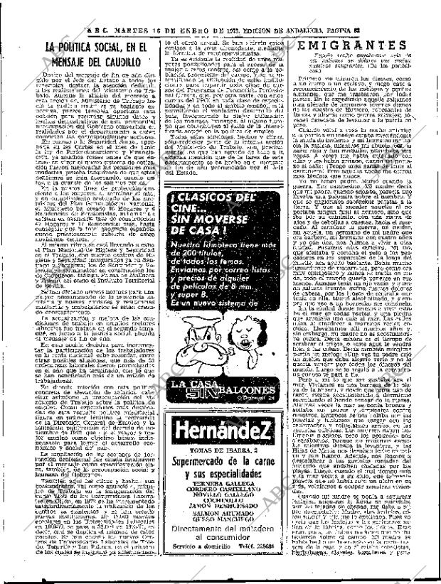 ABC SEVILLA 16-01-1973 página 83