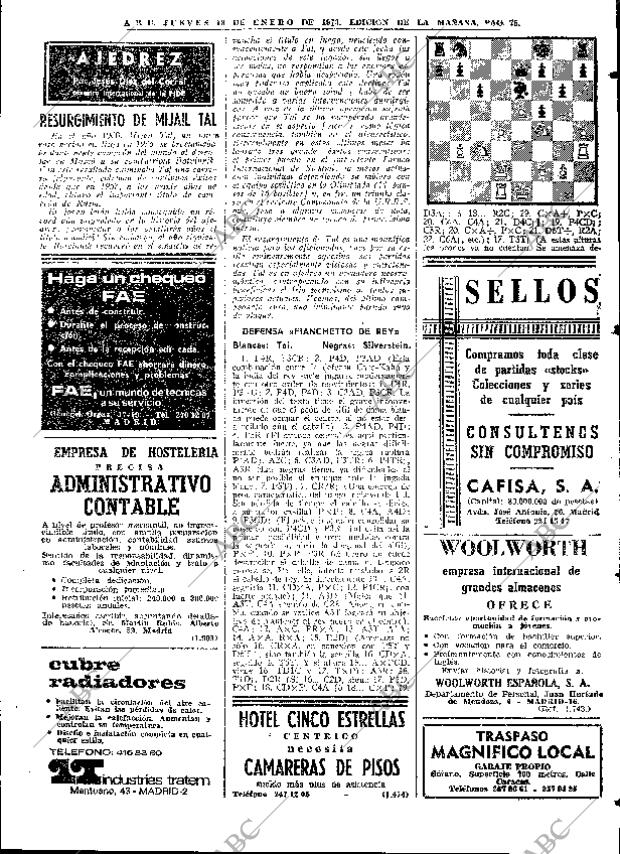 ABC MADRID 18-01-1973 página 73