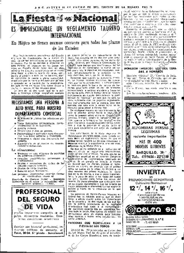 ABC MADRID 18-01-1973 página 75