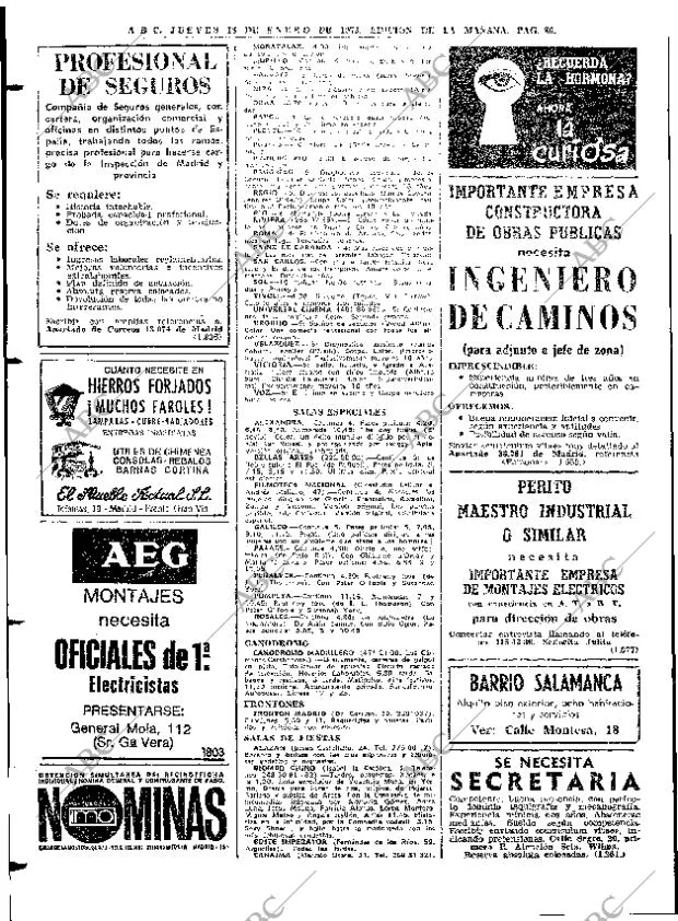 ABC MADRID 18-01-1973 página 84