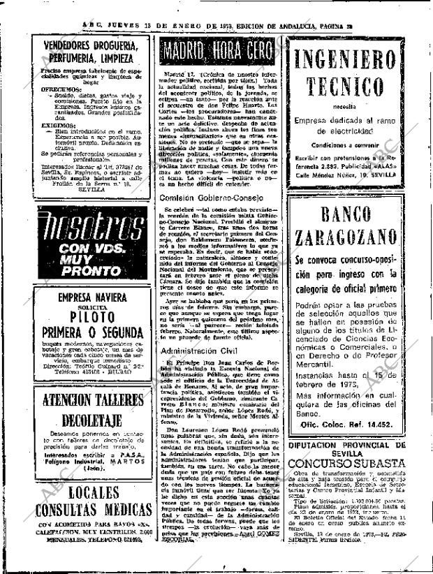 ABC SEVILLA 18-01-1973 página 20