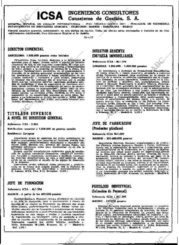 ABC MADRID 23-01-1973 página 16