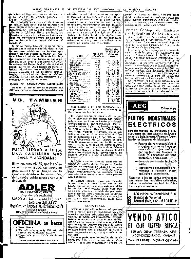 ABC MADRID 23-01-1973 página 72