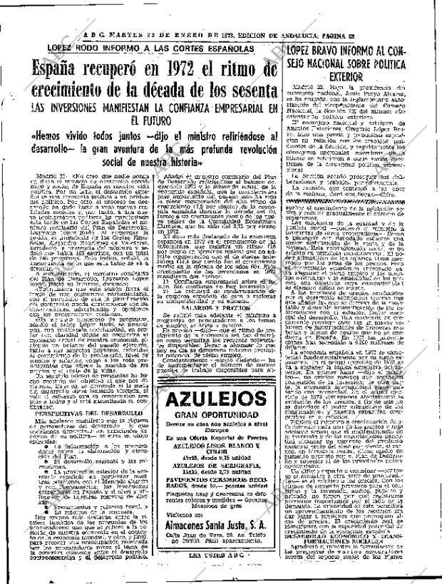 ABC SEVILLA 23-01-1973 página 23