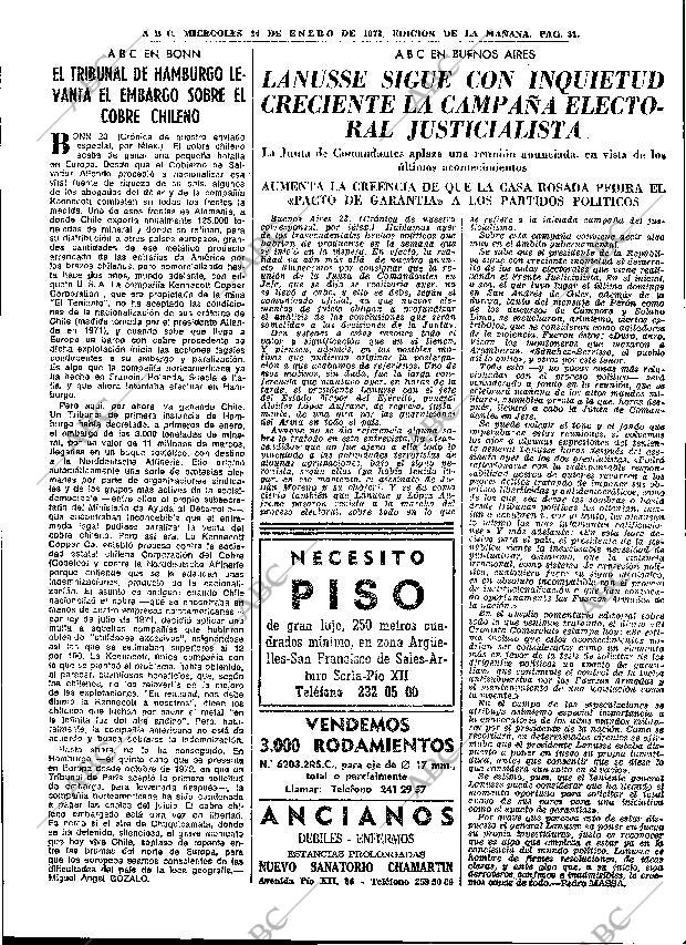ABC MADRID 24-01-1973 página 31