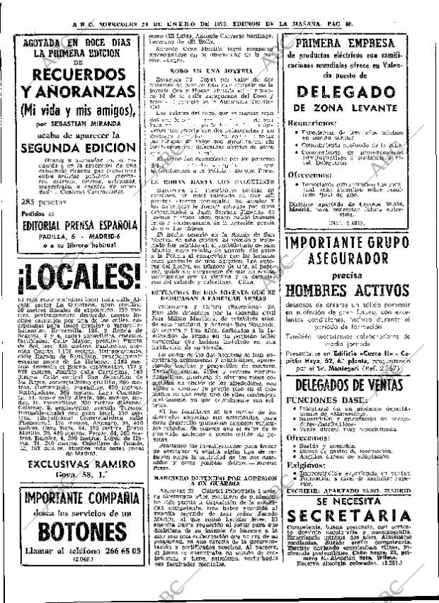 ABC MADRID 24-01-1973 página 40