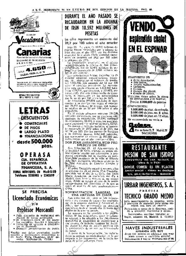 ABC MADRID 24-01-1973 página 48