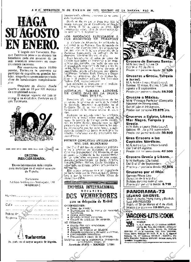 ABC MADRID 24-01-1973 página 52