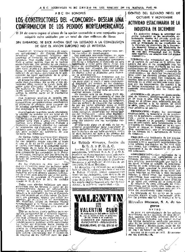ABC MADRID 24-01-1973 página 69