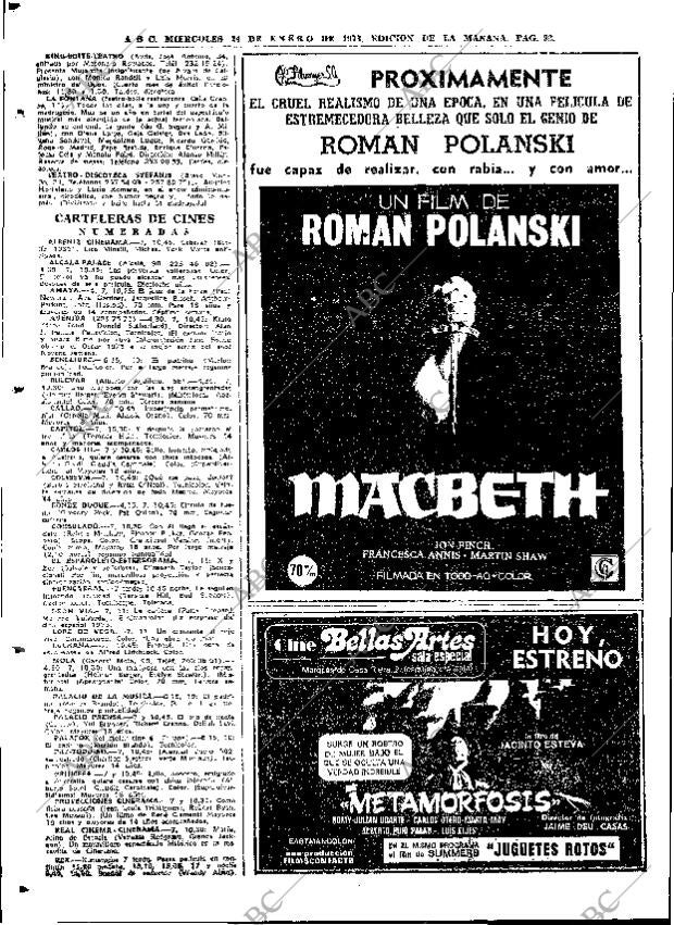 ABC MADRID 24-01-1973 página 92