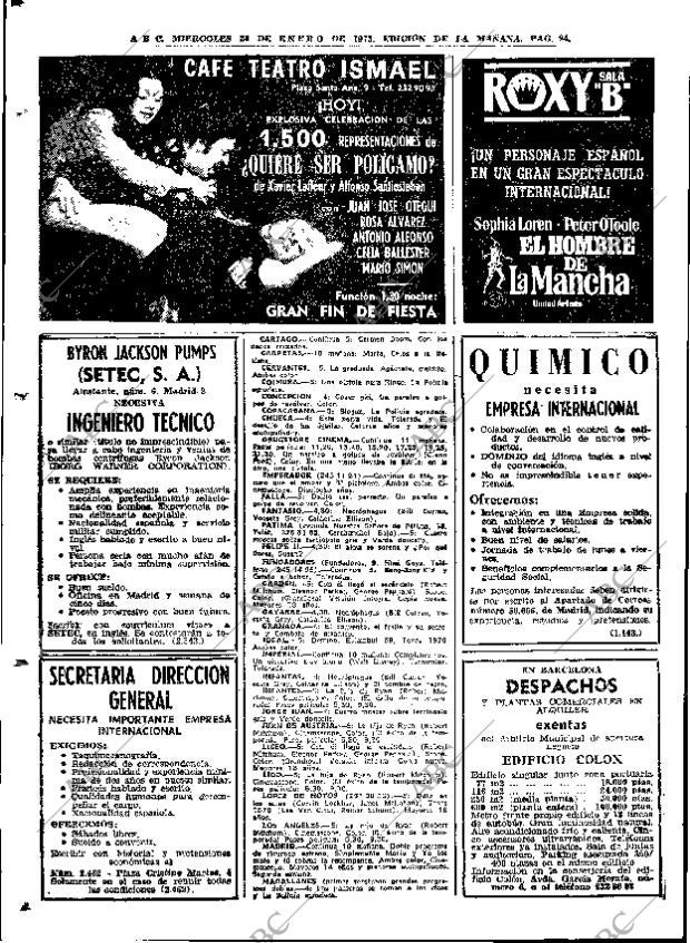 ABC MADRID 24-01-1973 página 94