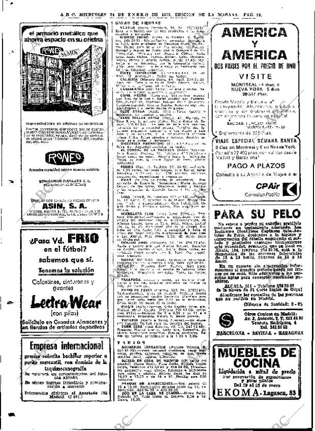 ABC MADRID 24-01-1973 página 96