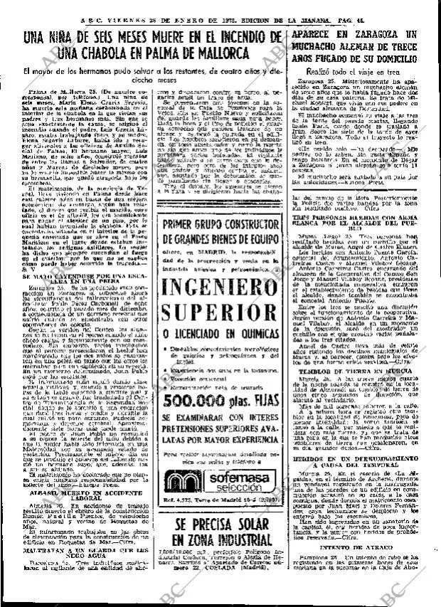 ABC MADRID 26-01-1973 página 45